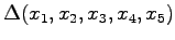 $\displaystyle \Delta(x_{1},x_{2},x_{3},x_{4},x_{5})$