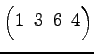 $ \begin{pmatrix}
1\! & \!3\! & \!6\! & \!4
\end{pmatrix}$