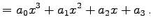 $\displaystyle = a_{0}x^3+a_{1}x^{2}+a_{2}x+a_{3}\,.$