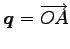 $ \vec{q}=\overrightarrow{OA}$