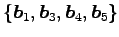 $ \{\vec{b}_1,\vec{b}_3,\vec{b}_4,\vec{b}_5\}$