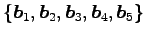 $ \{\vec{b}_1,\vec{b}_2,\vec{b}_3,\vec{b}_4,\vec{b}_5\}$