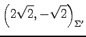 $ \displaystyle{
\left(2\sqrt{2},-\sqrt{2}\right)_{\Sigma'}}$