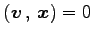 $ \left({\vec{v}}\,,\,{\vec{x}}\right)=0$