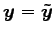 $ \vec{y}=\vec{\tilde{y}}$