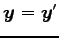 $ \vec{y}=\vec{y}'$