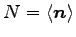 $ N=\left\langle \vec{n}\right\rangle $