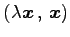 $\displaystyle \left({\lambda\vec{x}}\,,\,{\vec{x}}\right)$