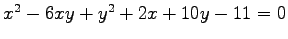 $ x^2-6xy+y^2+2x+10y-11=0$