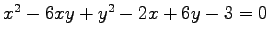 $ x^2-6xy+y^2-2x+6y-3=0$