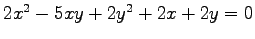 $ 2x^2-5xy+2y^2+2x+2y=0$