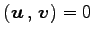 $ \left({\vec{u}}\,,\,{\vec{v}}\right)=0$