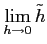 $\displaystyle \lim_{h\to0}\tilde{h}$