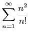 $ \displaystyle{\sum_{n=1}^{\infty}\frac{n^2}{n!}}$