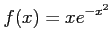 $ \displaystyle{f(x)=xe^{-x^2}}$