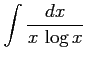 $ \displaystyle{\int\frac{dx}{x\,\log x}}$