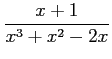 $\displaystyle \frac{x+1}{x^3+x^2-2x}$