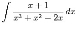 $ \displaystyle{\int\frac{x+1}{x^3+x^2-2x}\,dx}$