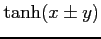 $\displaystyle \tanh(x\pm y)$