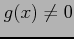 $ g(x)\neq0$