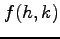 $\displaystyle f(h,k)$