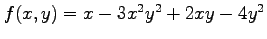 $ f(x,y)=x-3x^2y^2+2xy-4y^2$