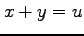 $ \displaystyle{x+y=u}$