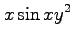 $ \displaystyle{x\sin xy^2}$