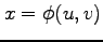 $ x=\phi(u,v)$