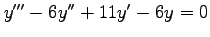 $ y'''-6y''+11y'-6y=0$