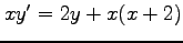 $ xy'=2y+x(x+2)$