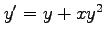 $ y'=y+xy^2$