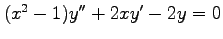 $ (x^2-1)y''+2xy'-2y=0$