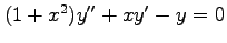 $ (1+x^2)y''+xy'-y=0$