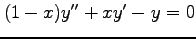 $ (1-x)y''+xy'-y=0$