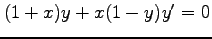 $ (1+x)y+x(1-y)y'=0$