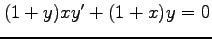 $ (1+y)xy'+(1+x)y=0$