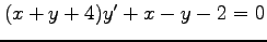 $ (x+y+4)y'+x-y-2=0$