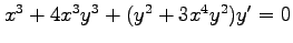 $ x^3+4x^3y^3+(y^2+3x^4y^2)y'=0$