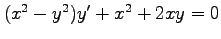 $ (x^2-y^2)y'+x^2+2xy=0$