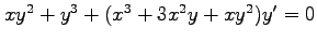 $ xy^2+y^3+(x^3+3x^2y+xy^2)y'=0$