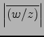 $ \displaystyle{\left\vert\overline{\left(w/z\right)}\right\vert}$