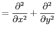 $\displaystyle = \frac{\partial^2}{\partial x^2}+ \frac{\partial^2}{\partial y^2}$