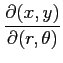 $ \displaystyle{\frac{\partial (x,y)}{\partial (r,\theta)}}$