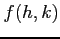 $\displaystyle f(h,k)$