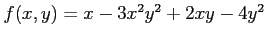 $ f(x,y)=x-3x^2y^2+2xy-4y^2$