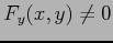 $ F_y(x,y)\neq0$