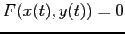 $ F(x(t),y(t))=0$