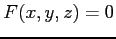 $ F(x,y,z)=0$