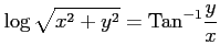 $ \displaystyle{\log\sqrt{x^2+y^2}=\mathrm{Tan}^{-1}\frac{y}{x}}$